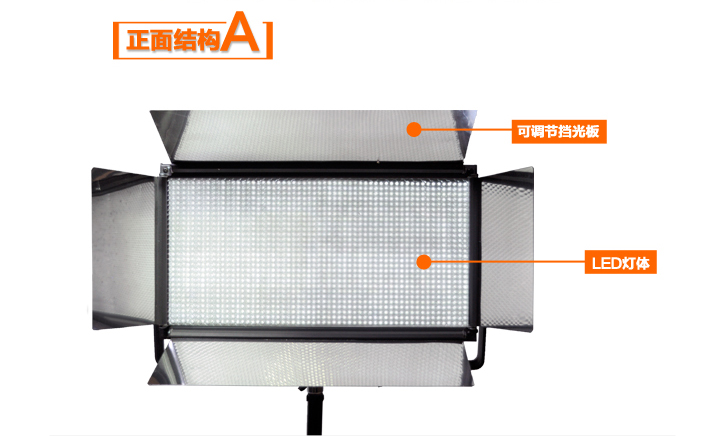LED影视平板灯CM-LED1620正面结构 LED影视平板灯CM-LED1620正面结构