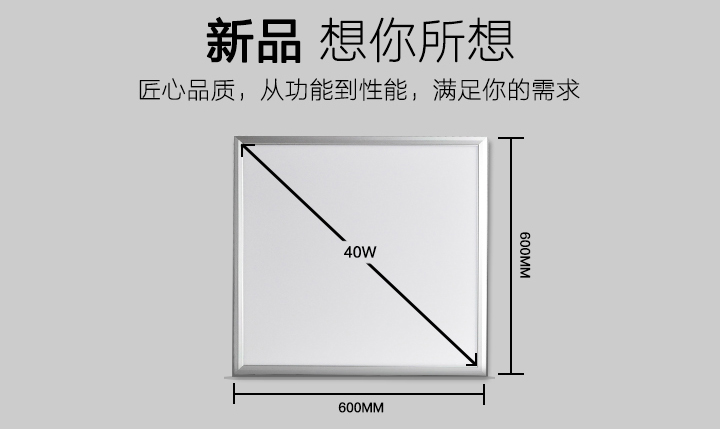 LED录播教室面板灯正面展示
