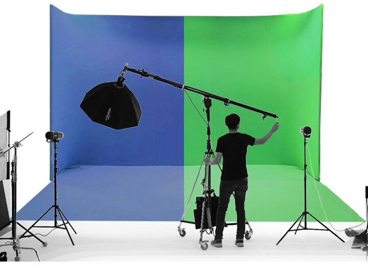 可移动蓝/绿箱效果展示