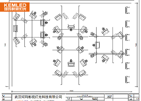 77㎡市级电视台综合演播室灯光平面设计图 77㎡市级电视台综合演播室灯光平面设计图