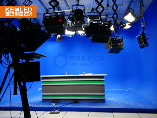青海省格尔木市电视台LED演播室灯光效果图