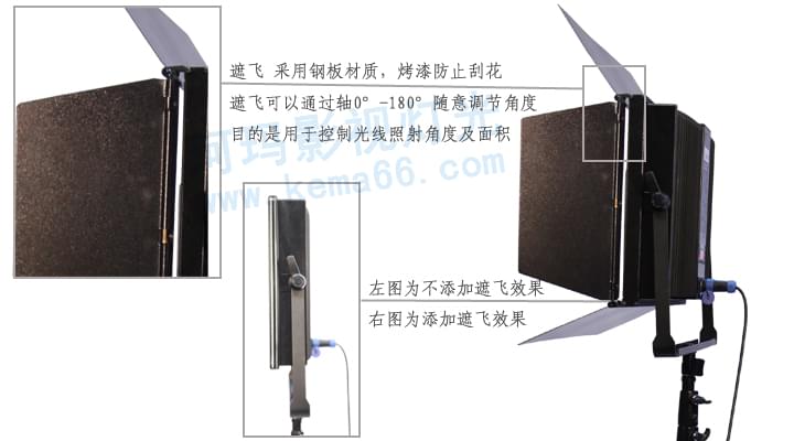 LED演播室灯具KM-PL200W侧面展示