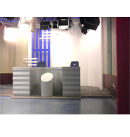 山东巨野电视台演播室灯光+声学装修+蓝箱制作项目工程