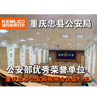 重庆市忠县公安局视频会议室灯光改造项目