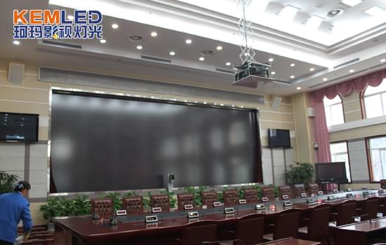 武汉市委常委216平米视频会议室灯光实景图1