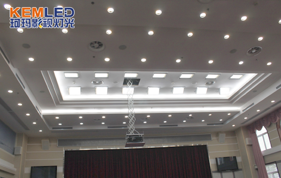 武汉市委常委216平米视频会议室灯光实景图2