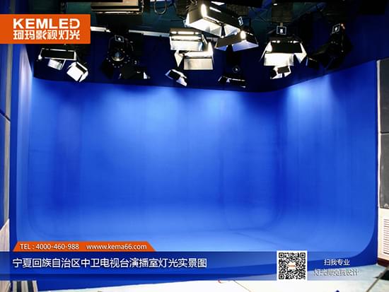 宁夏中卫电视台演播室灯光实景图