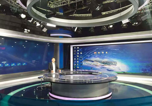 湖南长沙电视台开放式演播室灯光效果图