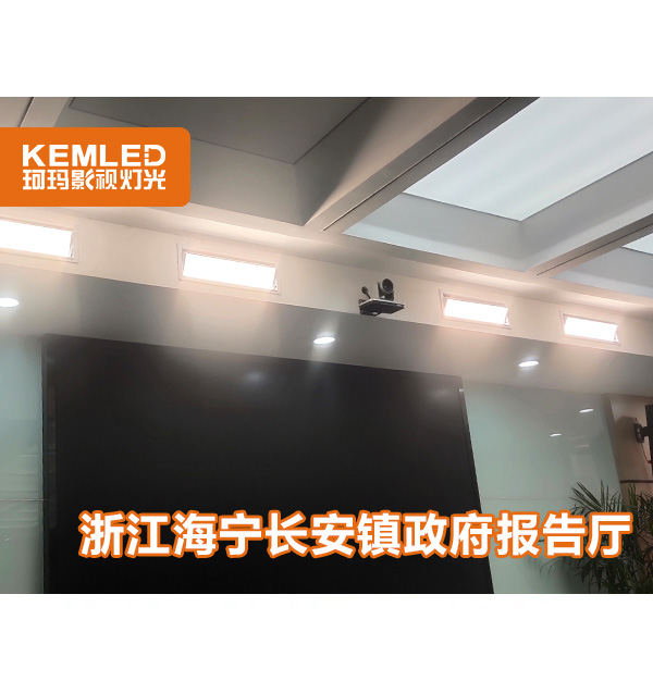 海宁市长安镇人民政府视频会议室灯光工程